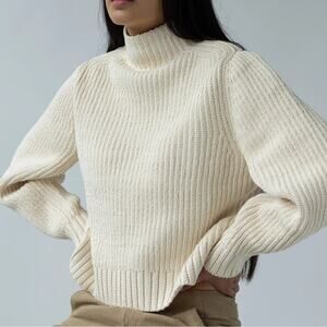 Shaina Mote Luca Ribbed Chunky Crop Sweater 100% Organic Cotton